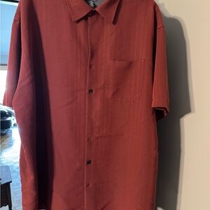 Van Heusen Rust Short Sleeve Button-Up Shirt
